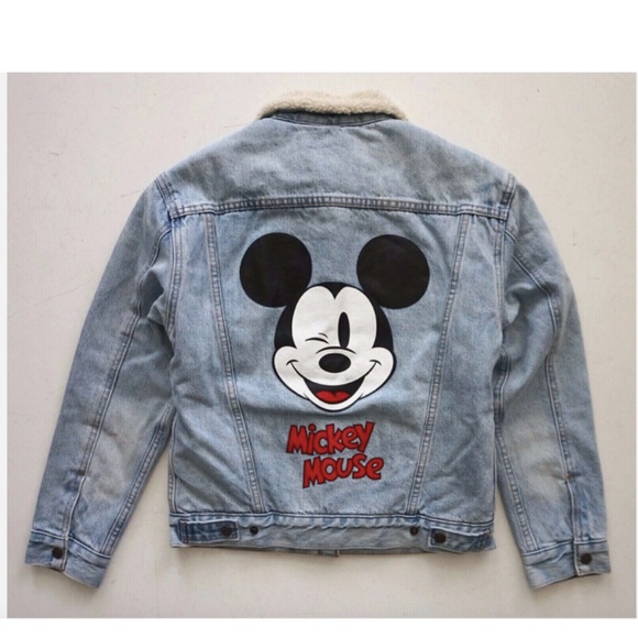 Levi's Levis x Disney Mickey Mouse 90th Ex Boyfriend Sherpa Jacket 361370010 XS - Picture 1 of 6